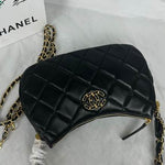 CHANEL Aged Calfskin Quilted Chanel 19 Hobo Black