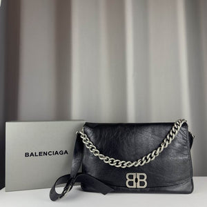 Balenciaga Women's Black Small Bb Soft Leather Shoulder Bag