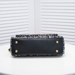 CHANEL Tweed Quilted Medium Chanel 19 Flap Dark Multicolor