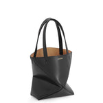 Mini Puzzle Fold Tote in shiny calfskin