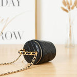 CHANEL Calfskin Quilted Mini Perfect Fit Vanity Case With Chain Black