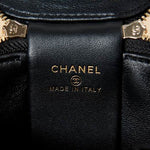 CHANEL Calfskin Quilted Mini Perfect Fit Vanity Case With Chain Black