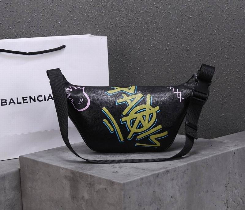 Balenciaga Graffiti Explore Leather Belt Bag 529550 Black