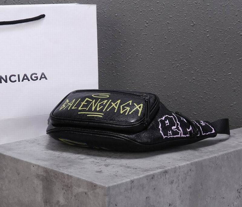 Balenciaga Graffiti Explore Leather Belt Bag 529550 Black