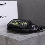 Balenciaga Graffiti Explore Leather Belt Bag 529550 Black