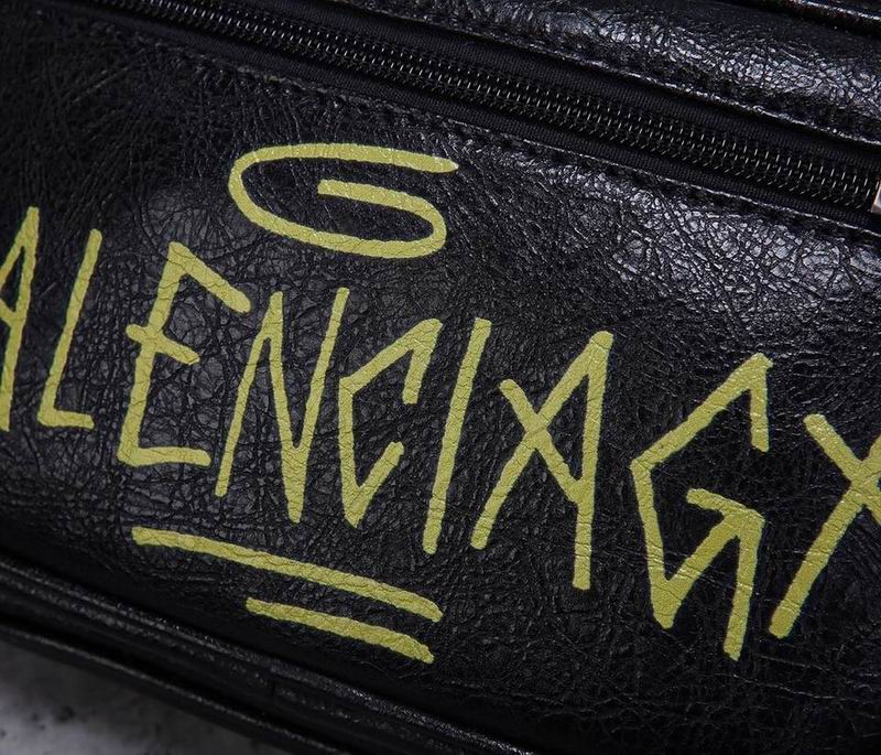 Balenciaga Graffiti Explore Leather Belt Bag 529550 Black