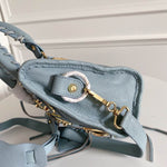 BALENCIAGA Agneau Giant 12 Gold Hardware Mini City Bleu Dragee