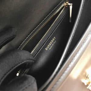 BURBERRY Calfskin Gorilla Print Small TB Bag Black