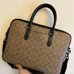 coach bag business in a luxurious brown color