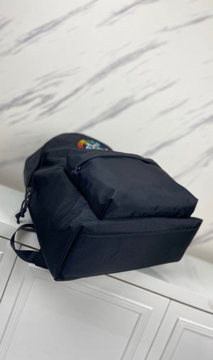 BALENCIAGA Nylon You Are The World Explorer Backpack Black