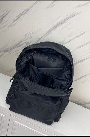 BALENCIAGA Nylon You Are The World Explorer Backpack Black