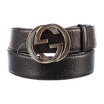 GUCCI Interlocking G Logo Leather Belt Kit