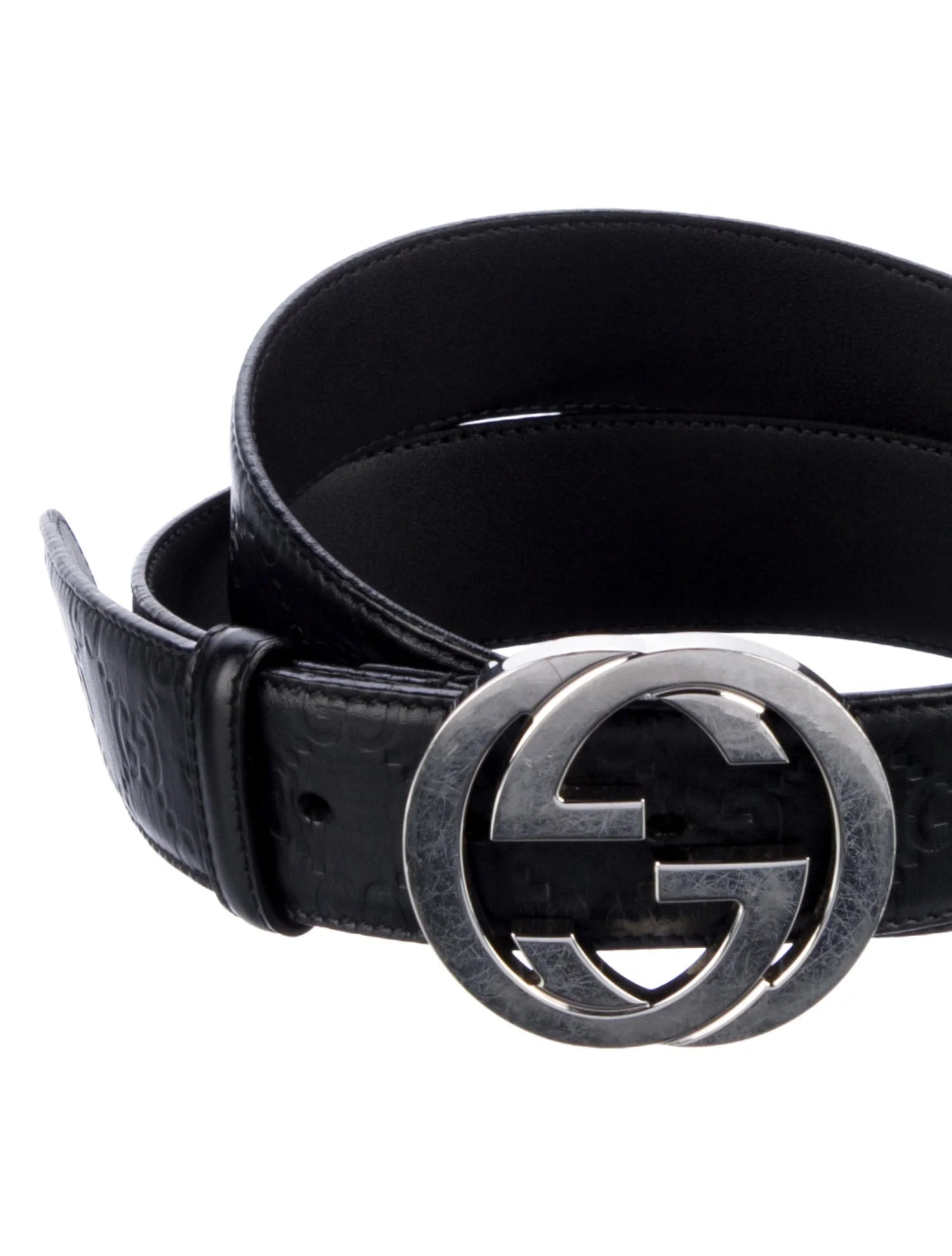 GUCCI Interlocking G Logo Leather Belt