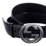 GUCCI Interlocking G Logo Leather Belt