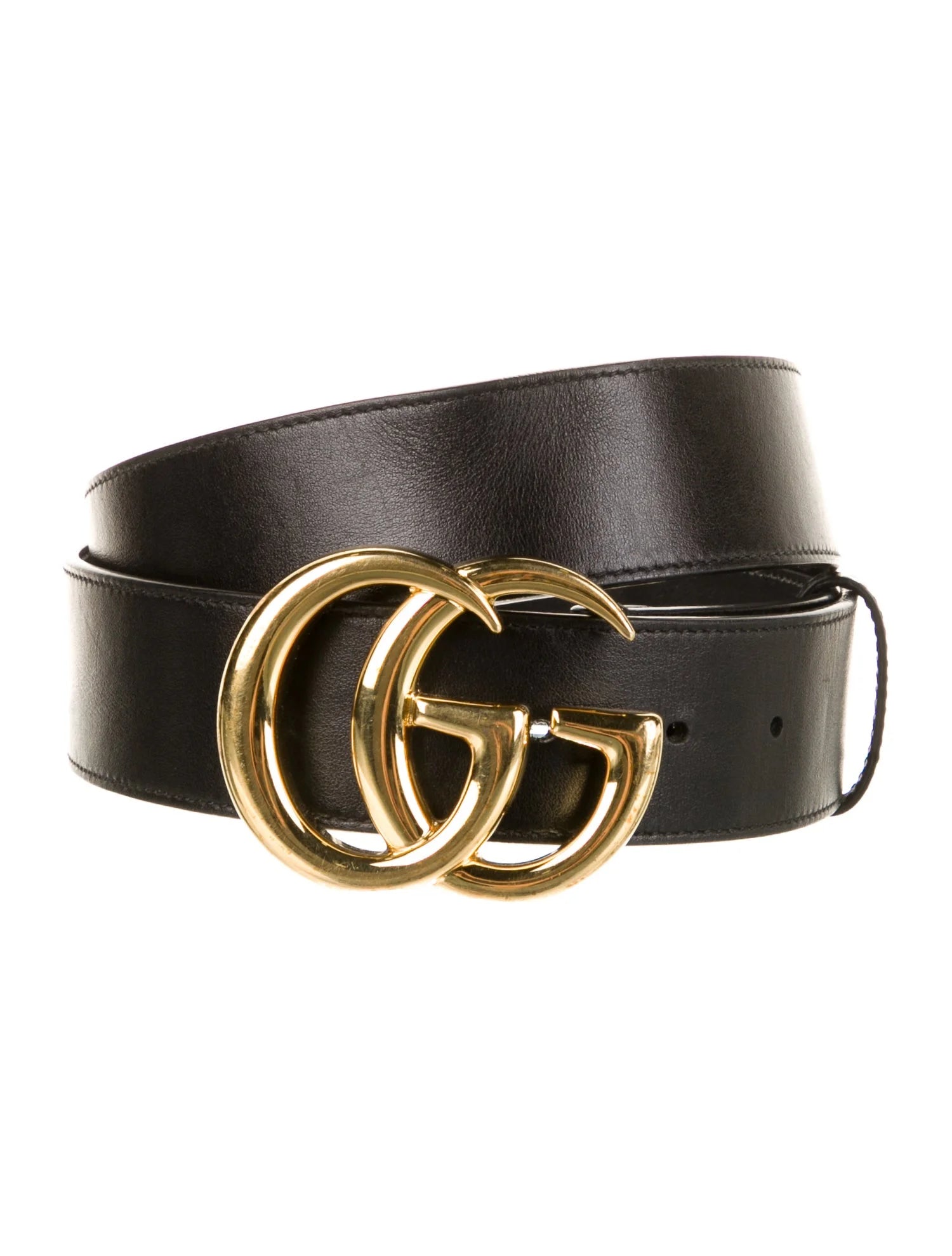 GUCCI Double G Logo Leather Belt