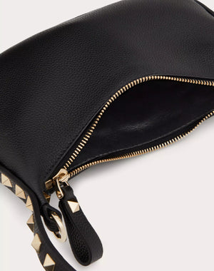 MINI ROCKSTUD HOBO BAG IN GRAINY CALFSKIN