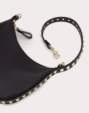 MINI ROCKSTUD HOBO BAG IN GRAINY CALFSKIN