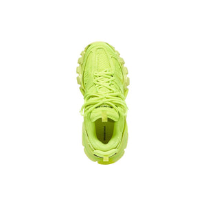 MEN'S TRACK SNEAKER IN FULL MESH IN FLUO YELLOW