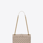 ENVELOPE MEDIUM IN QUILTED GRAIN DE POUDRE EMBOSSED LEATHER