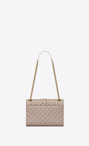 ENVELOPE MEDIUM IN QUILTED GRAIN DE POUDRE EMBOSSED LEATHER