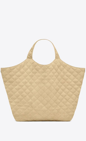 ICARE MAXI SHOPPING BAG IN QUILTED NUBUCK SUEDE