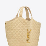 ICARE MAXI SHOPPING BAG IN QUILTED NUBUCK SUEDE