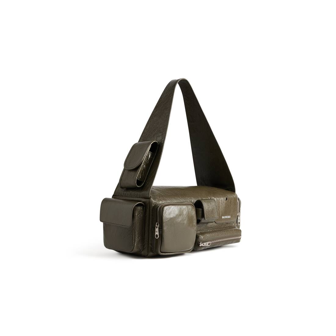 MEN'S SUPERBUSY SMALL SLING BAG IN DARK GREEN