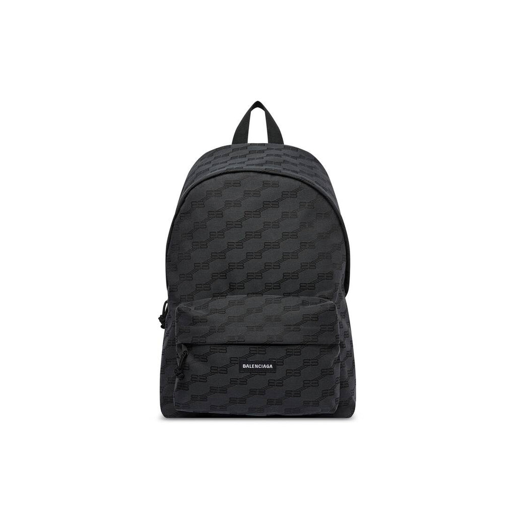 MEN'S SIGNATURE MEDIUM BACKPACK BB MONOGRAM JACQUARD CANVAS IN BLACK