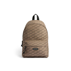 MEN'S SIGNATURE MEDIUM BACKPACK BB MONOGRAM JACQUARD CANVAS IN BEIGE