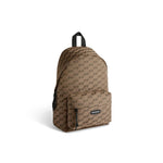 MEN'S SIGNATURE MEDIUM BACKPACK BB MONOGRAM JACQUARD CANVAS IN BEIGE