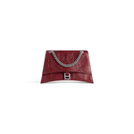 WOMEN'S CRUSH MEDIUM CHAIN BAG IN DARK RED