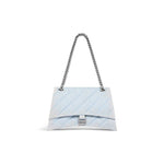 WOMEN'S CRUSH MEDIUM CHAIN BAG QUILTED DENIM IN LIGHT BLUE