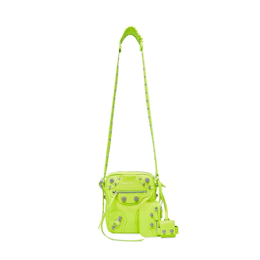 MEN'S LE CAGOLE MEN CROSSBODY BAG IN FLUO YELLOW