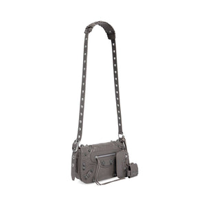 MEN'S LE CAGOLE MEN XS FLAP BAG IN DARK GREY