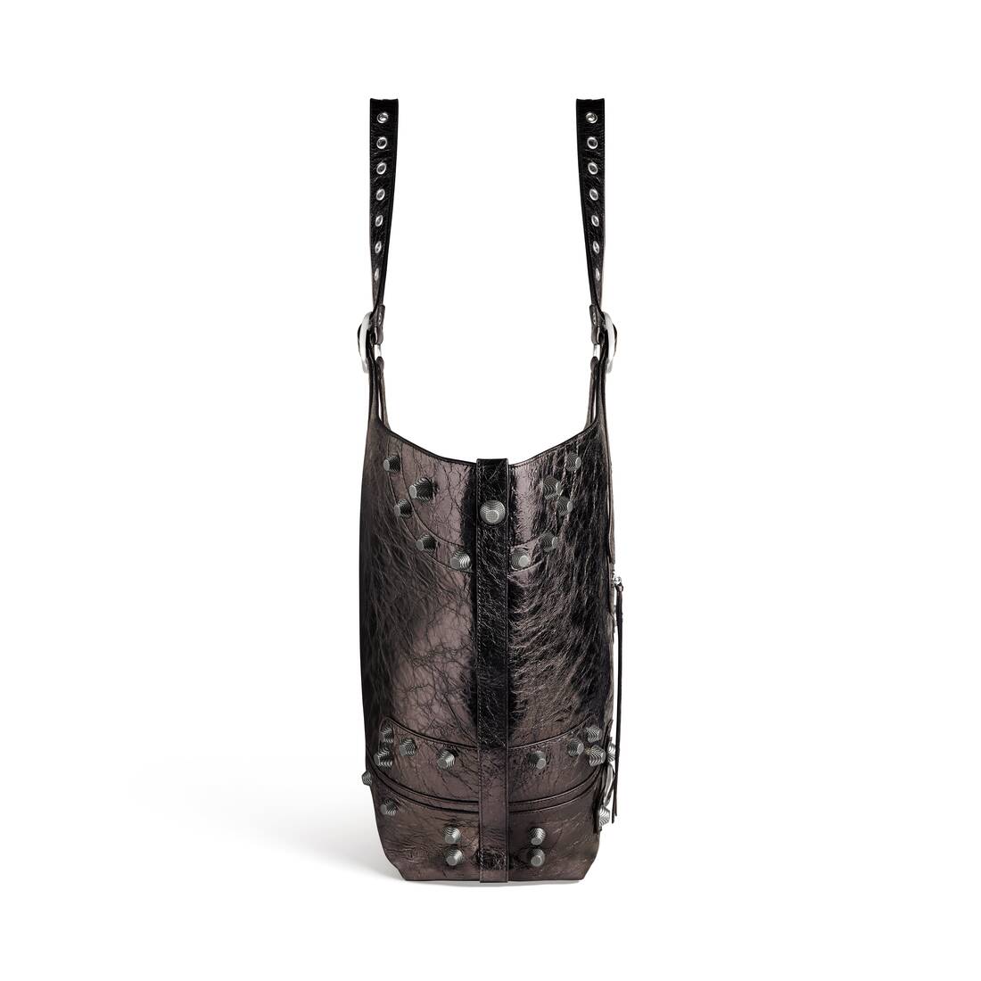 WOMEN'S LE CAGOLE LARGE CARRY ALL BAG METALLIZED IN GREY