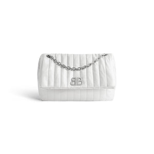 WOMEN'S MONACO MEDIUM CHAIN BAG QUILTED IN OFF WHITE