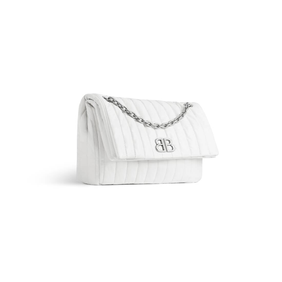 WOMEN'S MONACO MEDIUM CHAIN BAG QUILTED IN OFF WHITE