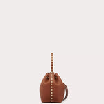 ROCKSTUD GRAINY CALFSKIN BUCKET BAG