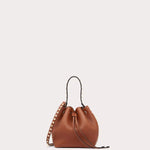 ROCKSTUD GRAINY CALFSKIN BUCKET BAG