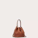 ROCKSTUD GRAINY CALFSKIN BUCKET BAG