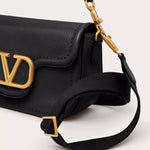 VALENTINO GARAVANI ALLTIME GRAINY CALFSKIN SHOULDER BAG