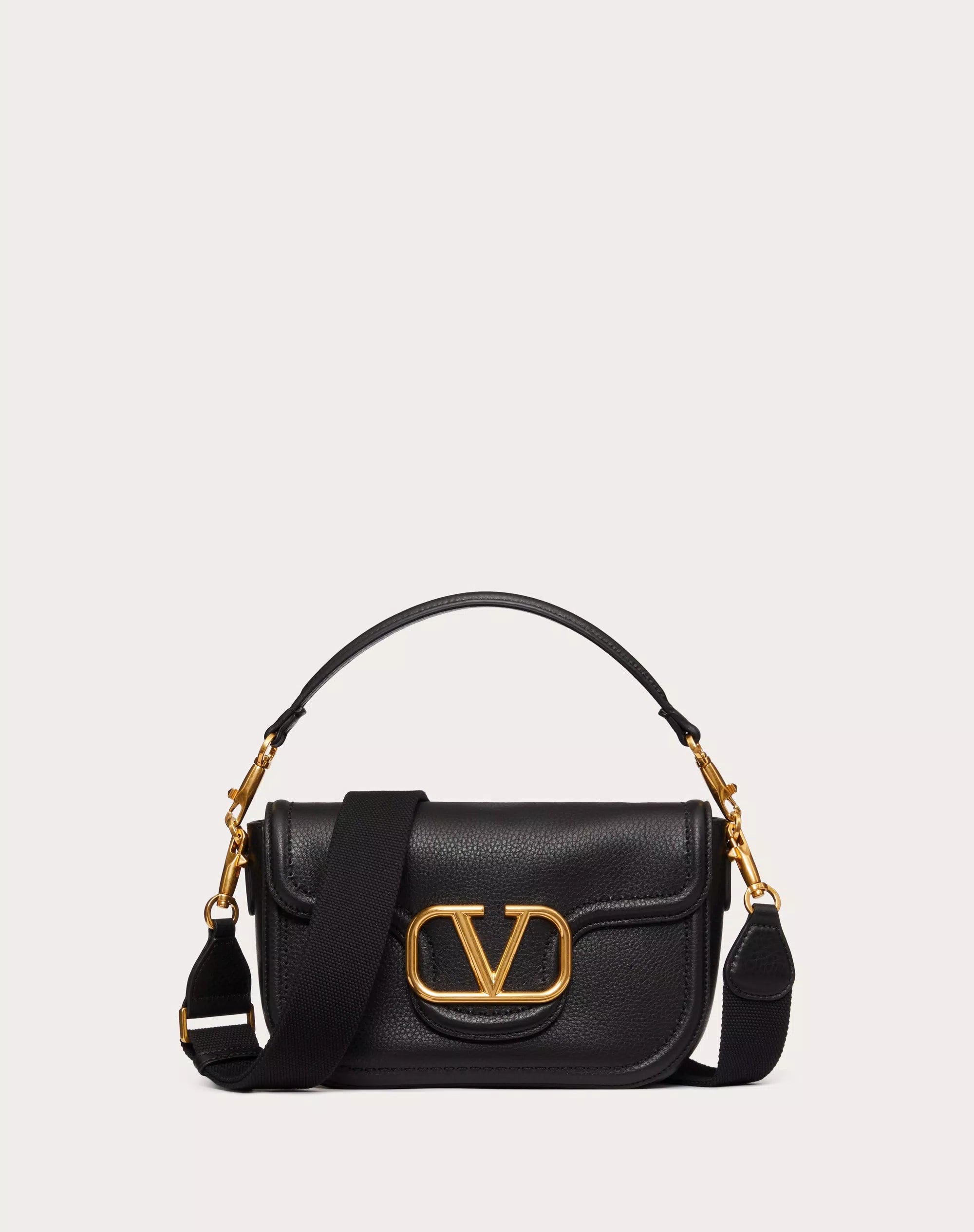 VALENTINO GARAVANI ALLTIME GRAINY CALFSKIN SHOULDER BAG