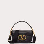 VALENTINO GARAVANI ALLTIME GRAINY CALFSKIN SHOULDER BAG