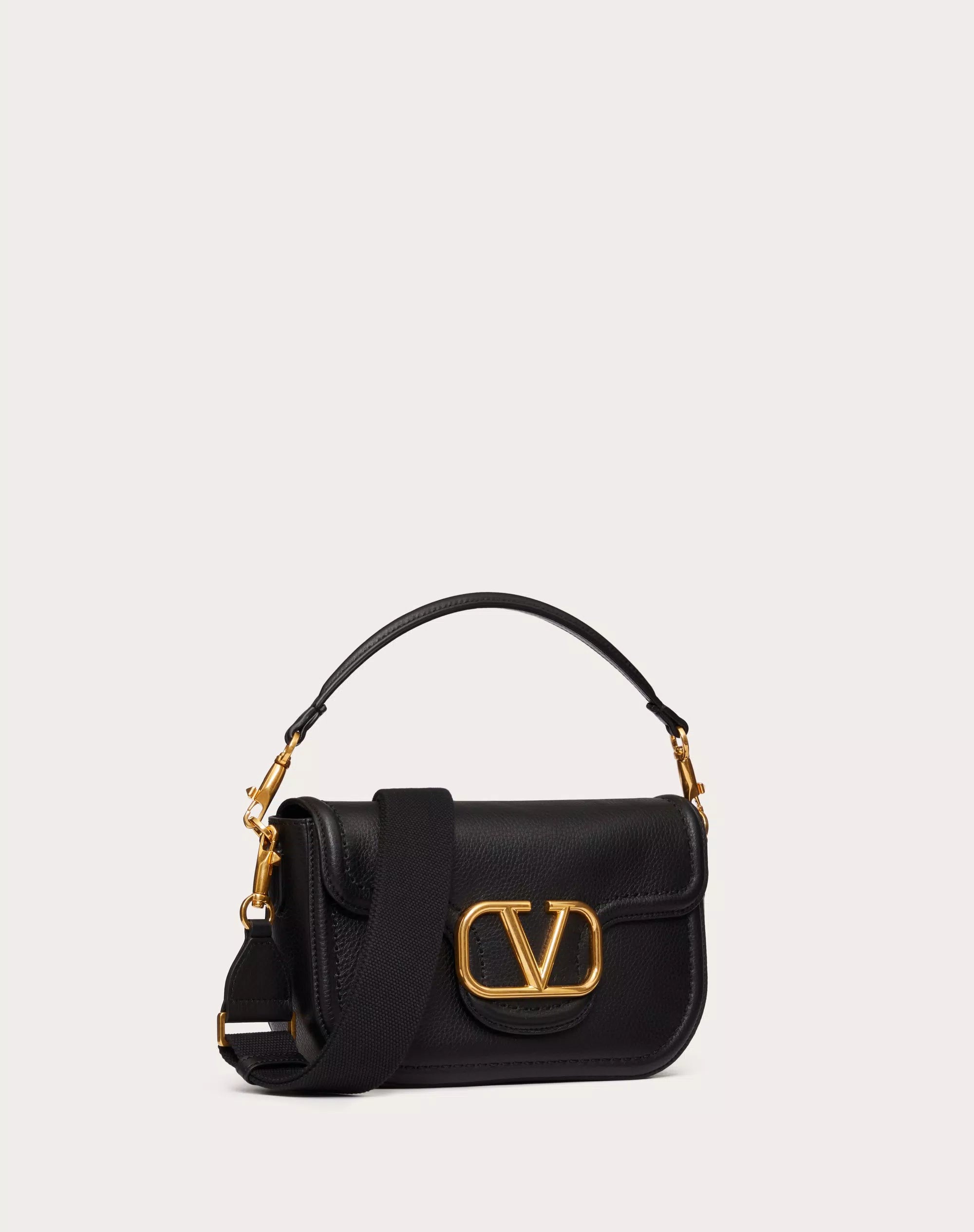 VALENTINO GARAVANI ALLTIME GRAINY CALFSKIN SHOULDER BAG