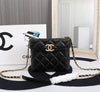 CHANEL Caviar Quilted Small Coco Handle Flap Black