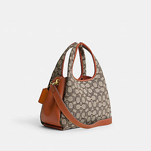 LANA SHOULDER BAG 23 IN SIGNATURE JACQUARD