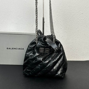 Balenciaga Crush logo-plaque quilted leather tote bag