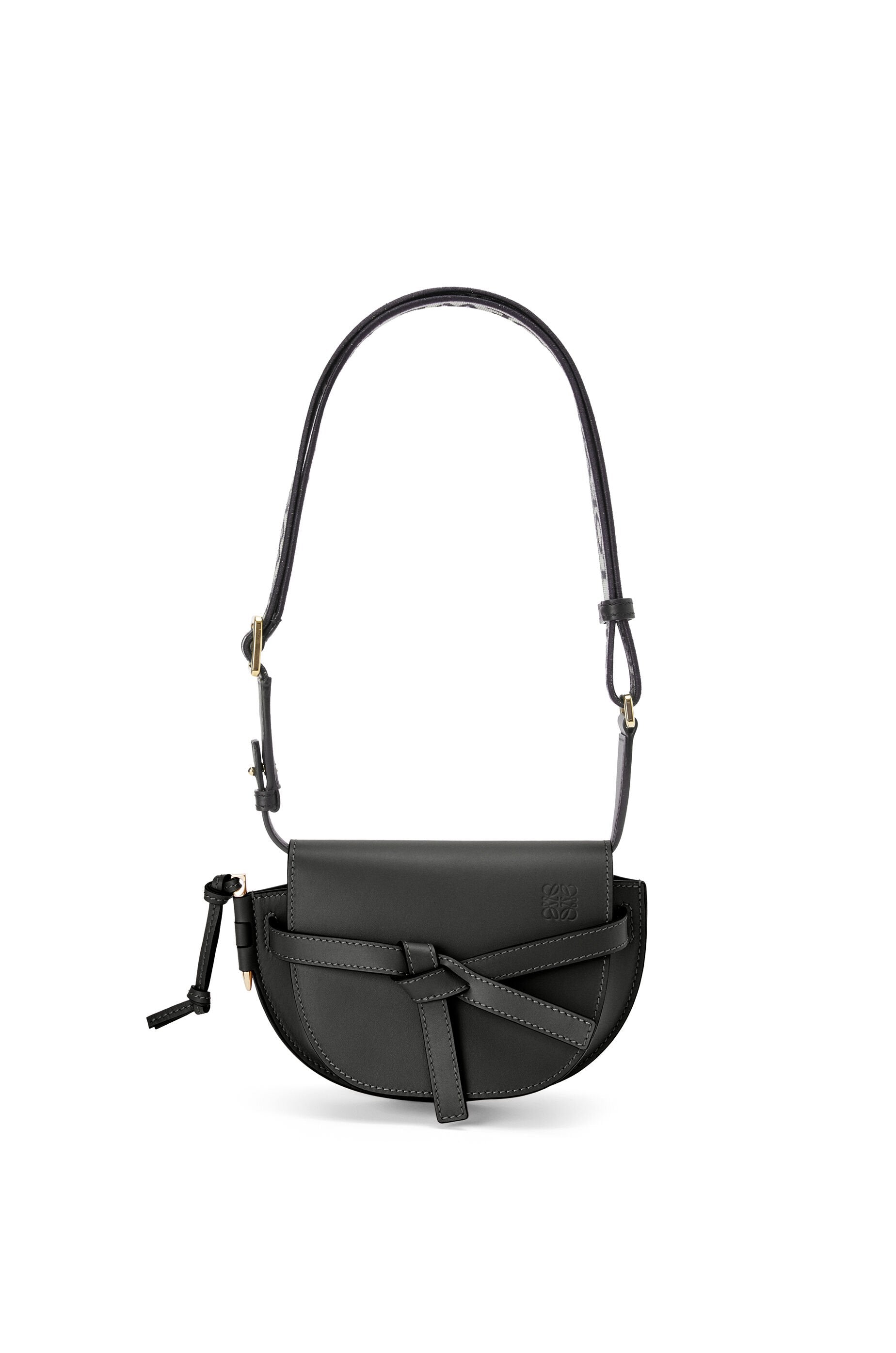 Mini Gate Dual bag in soft calfskin and jacquard