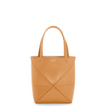 Mini Puzzle Fold Tote in shiny calfskin