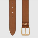 BELT WITH SQUARE BUCKLE AND INTERLOCKING G